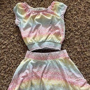 Matching set. Spring colors.